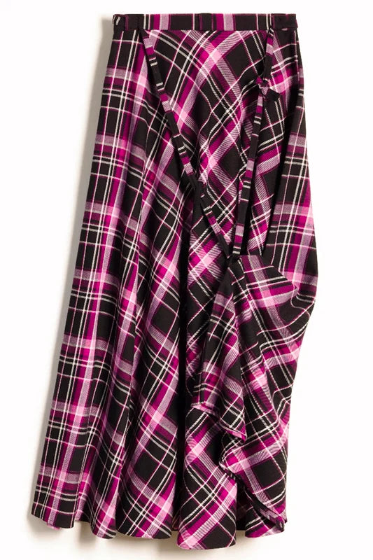 Rebel Skirt - Berry & Black Check