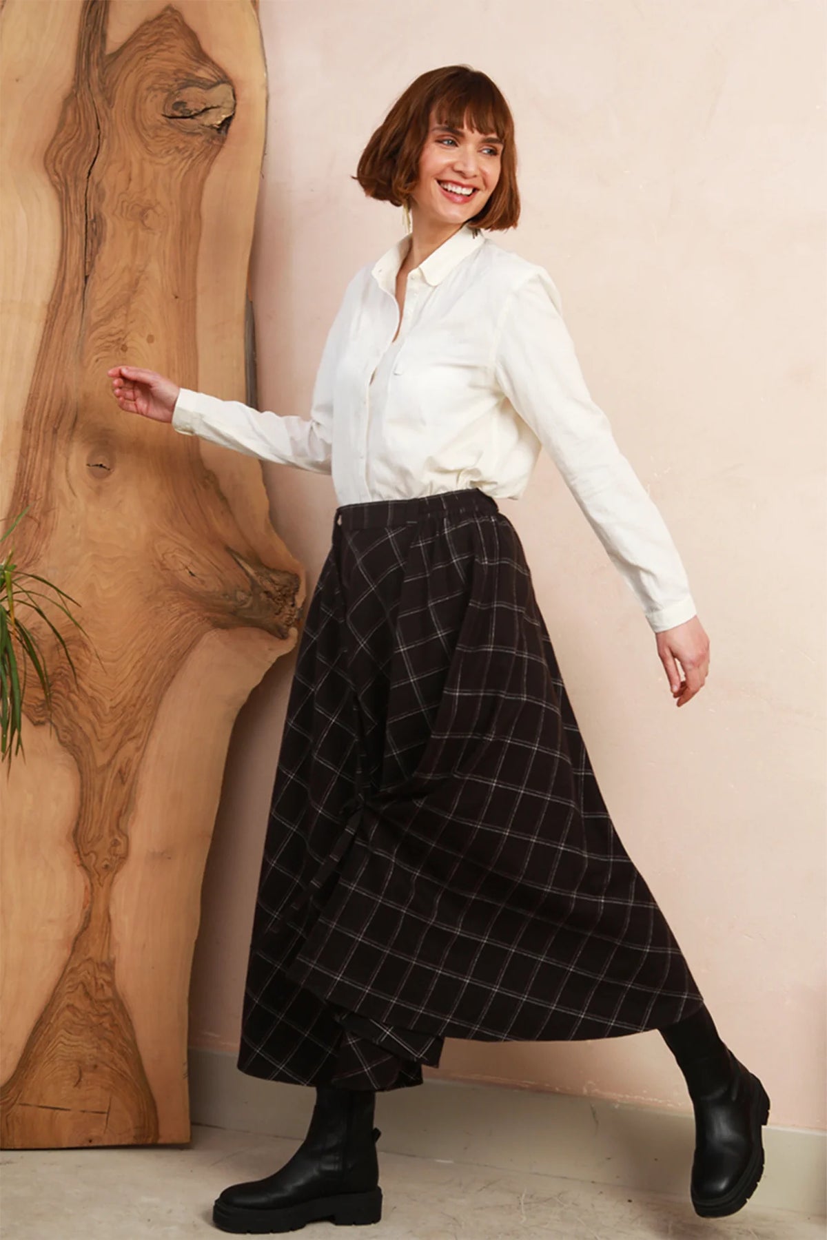 Rebel Skirt - Black &  White Stripe