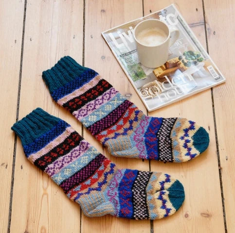 Woollen Fair Isle Socks