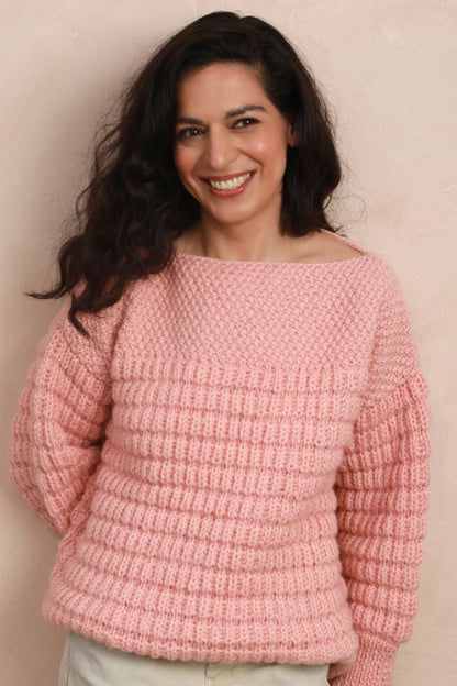 Candyfloss Pink Boat Neck Sweater