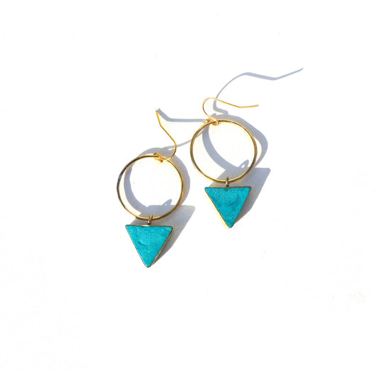 Era Waste Paper Earrings - blue