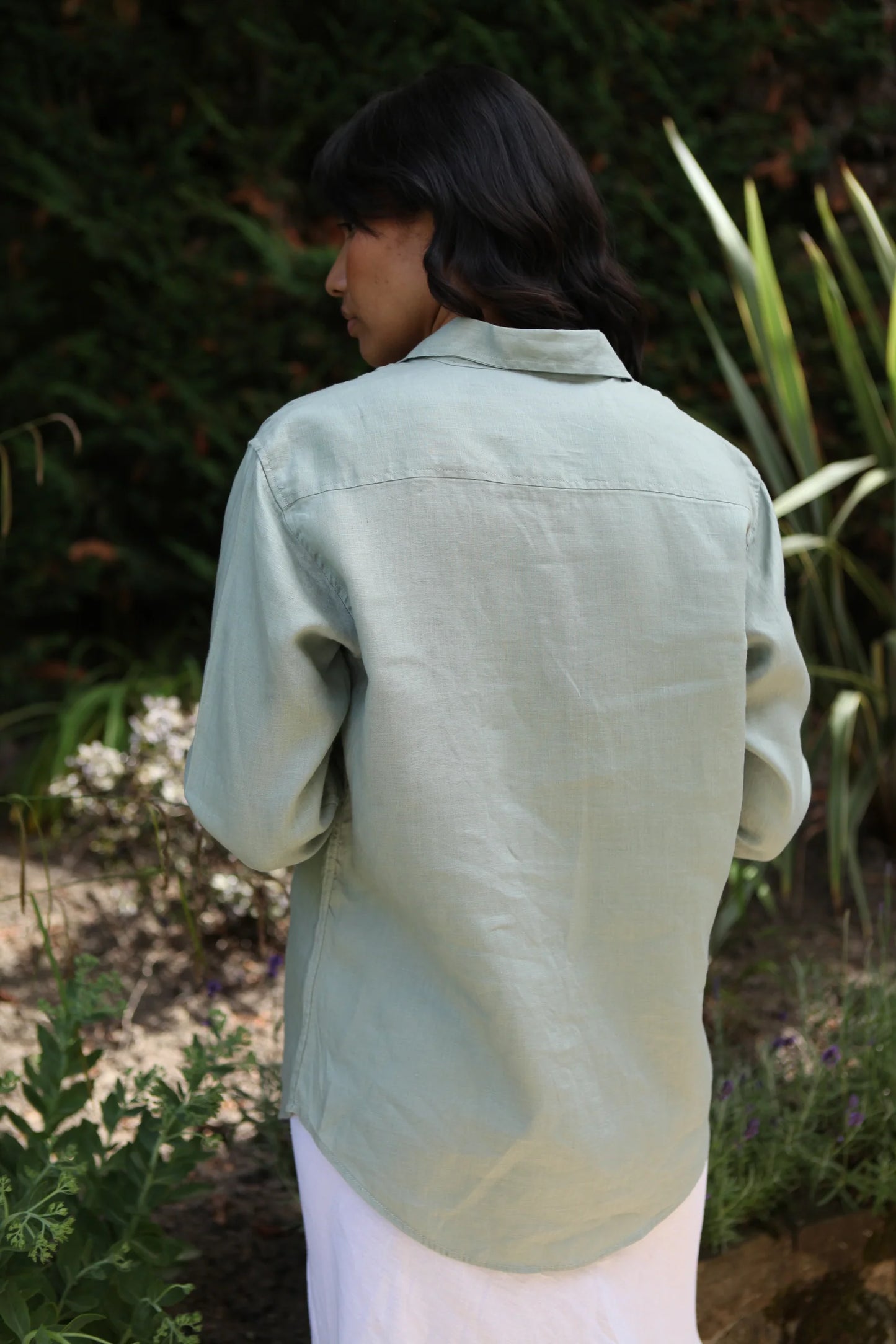 Freddie Olive Green Shirt 100% Linen