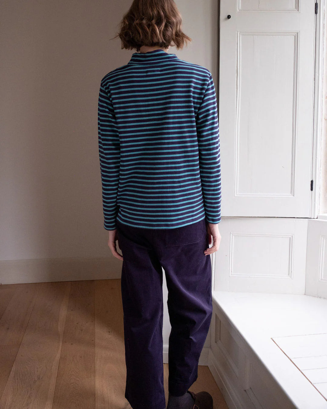 Jonie Navy & Blue Striped T-Shirt