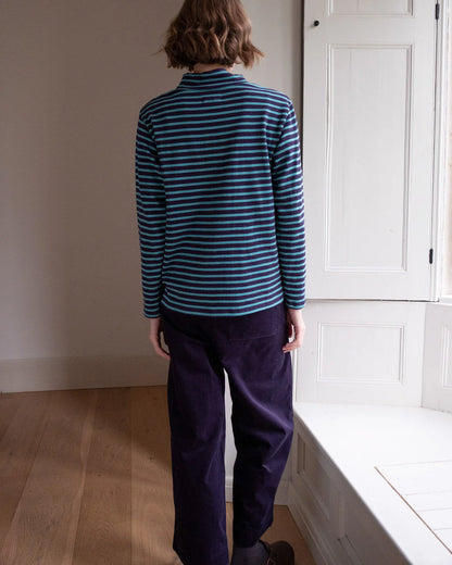 Jonie Navy & Blue Striped T-Shirt