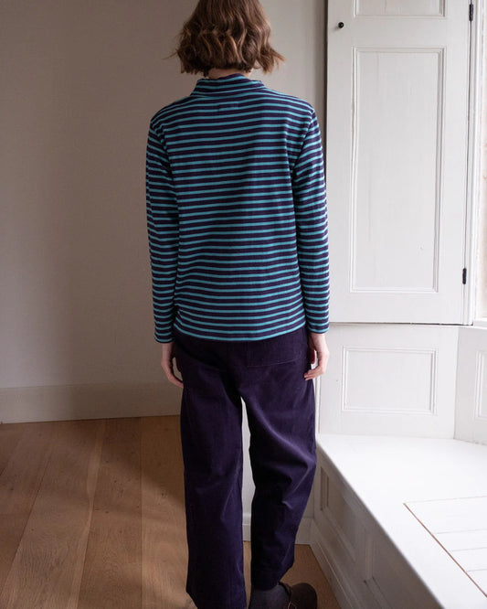Jonie Navy & Blue Striped T-Shirt
