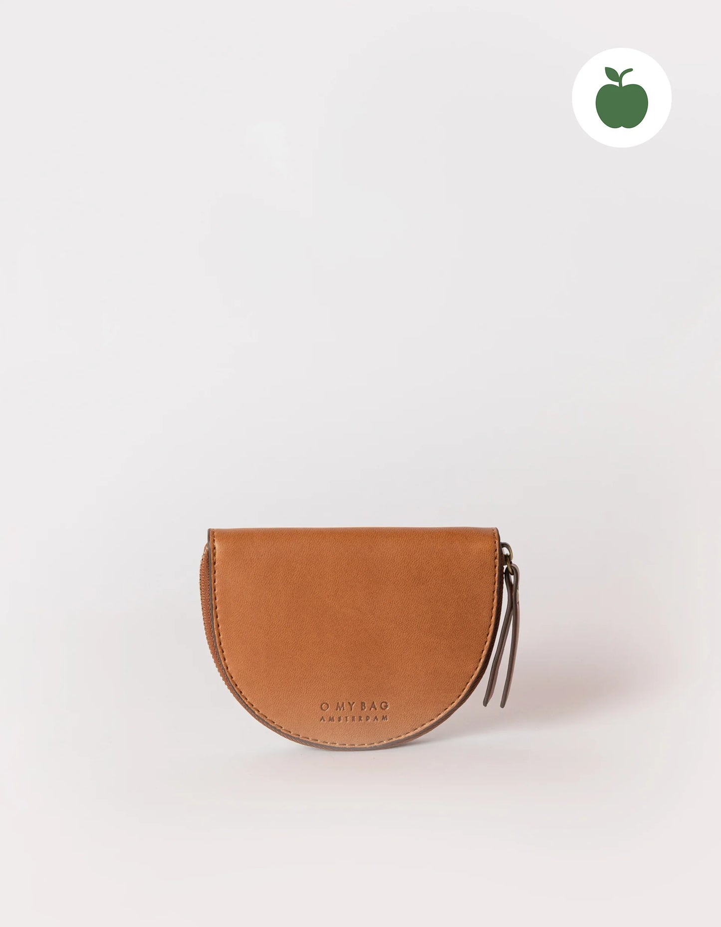 Laura Vegan Apple Leather Coin Purse - Cognac