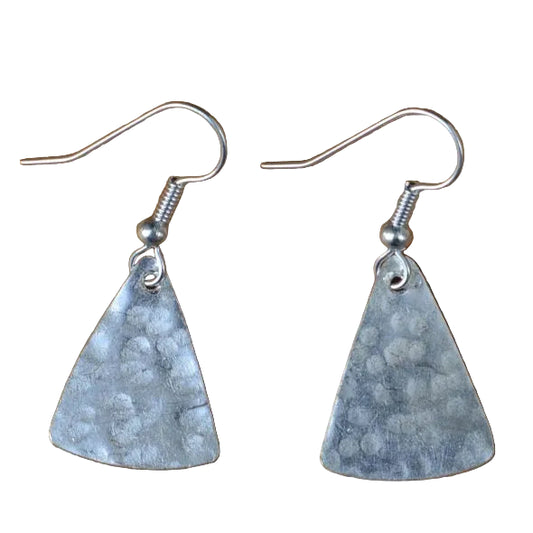 Mini Silver Triangle Earrings