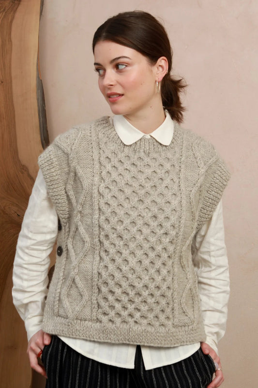 Slipover Handknit in Natural Grey