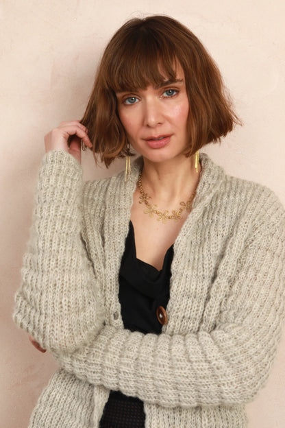 Waffle Long Cardigan