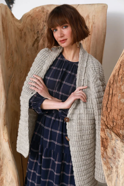 Waffle Long Cardigan