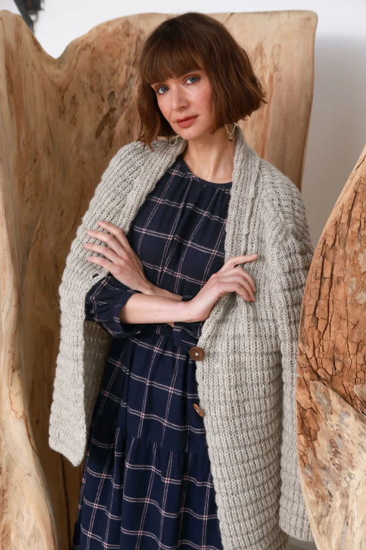 Waffle Long Cardigan