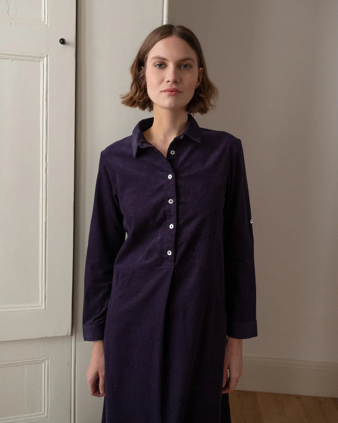 Alexa Shirt Dress Navy