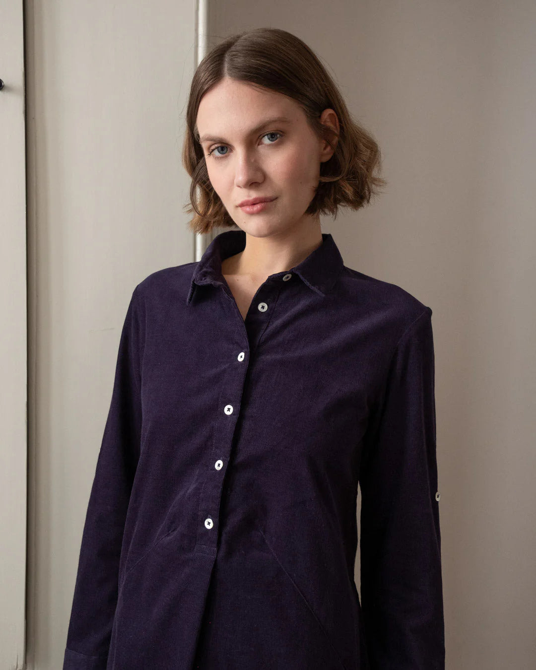 Alexa Shirt Dress Navy