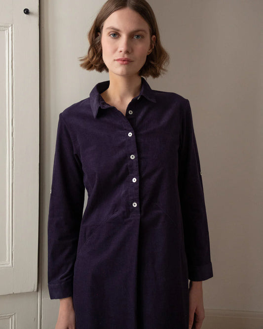 Alexa Shirt Dress Navy