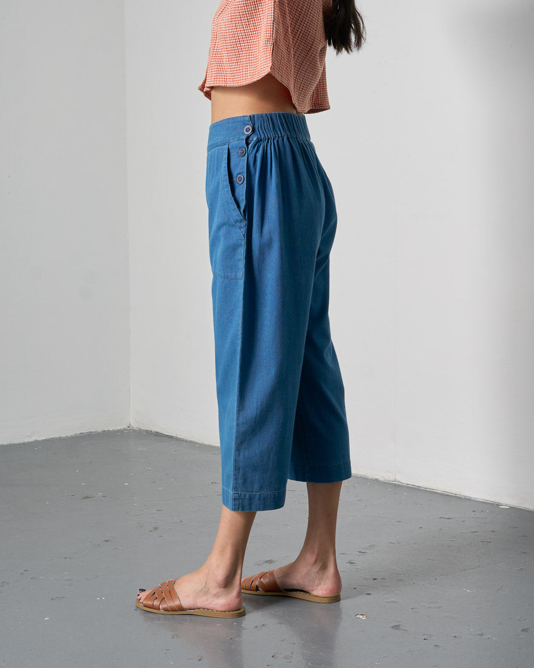 Anna Culottes - Textured Denim