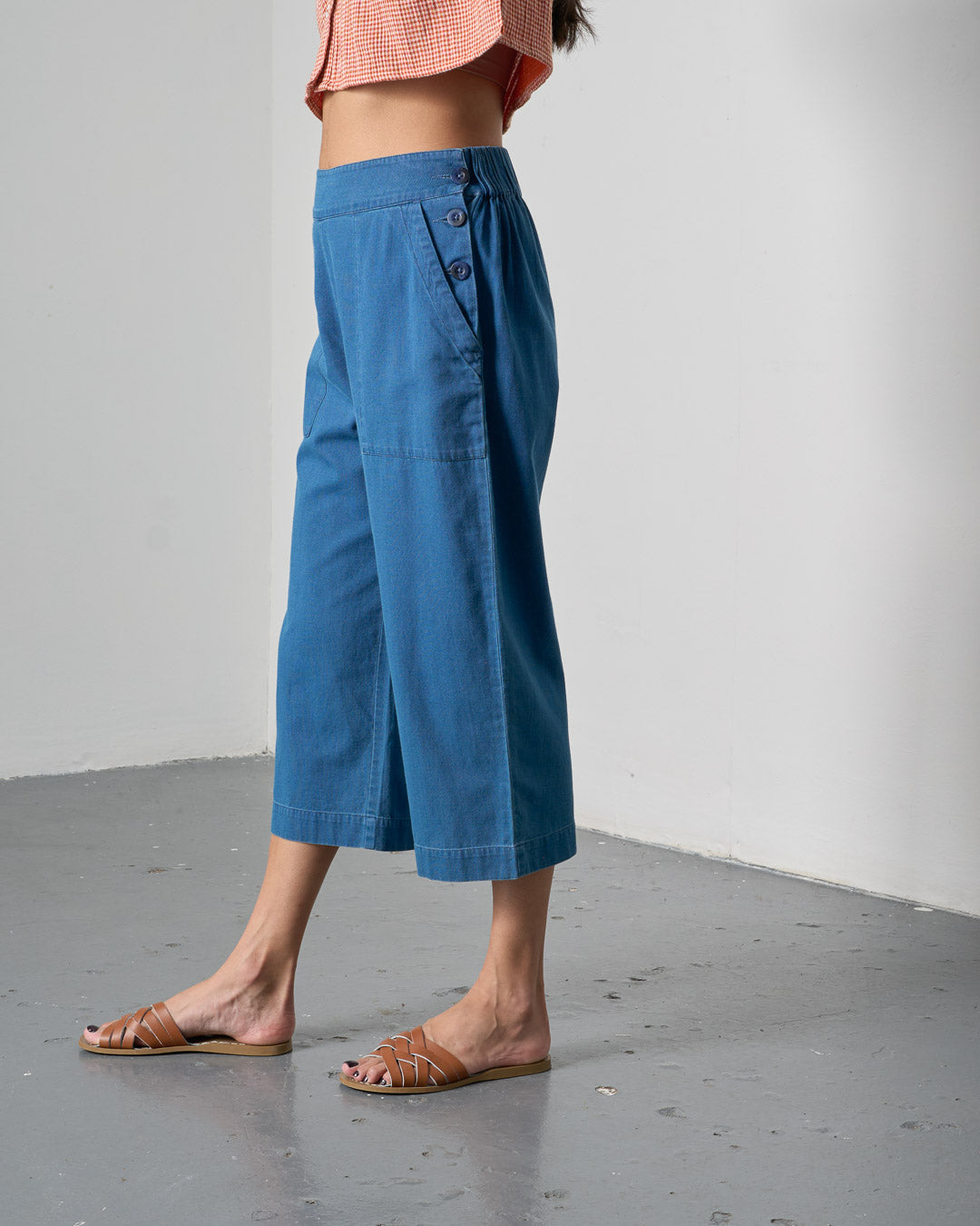 Anna Culottes - Textured Denim