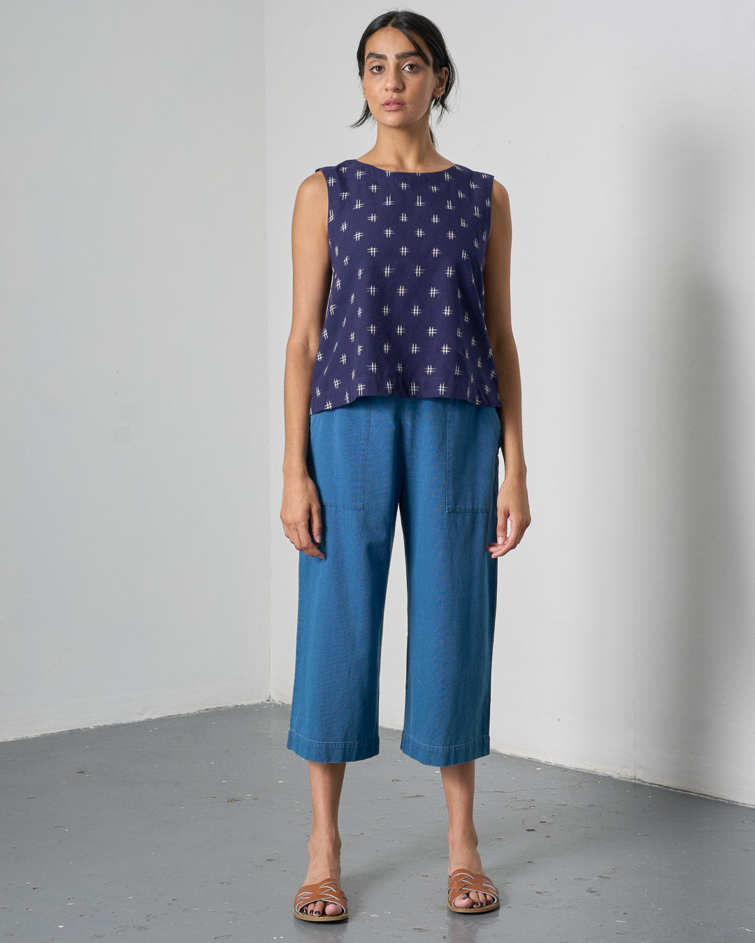 Anna Culottes - Textured Denim