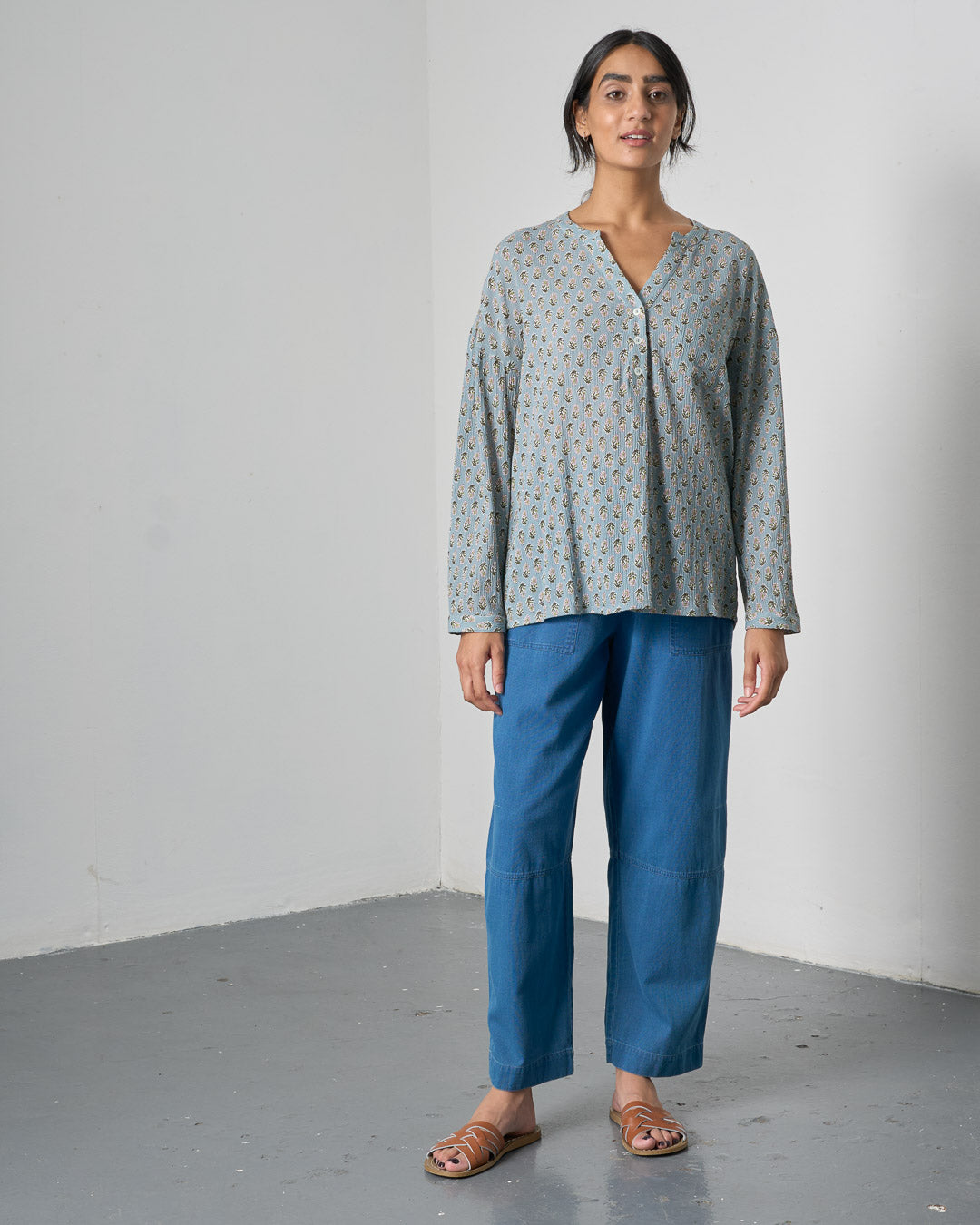 Margate Trousers - Textured Denim