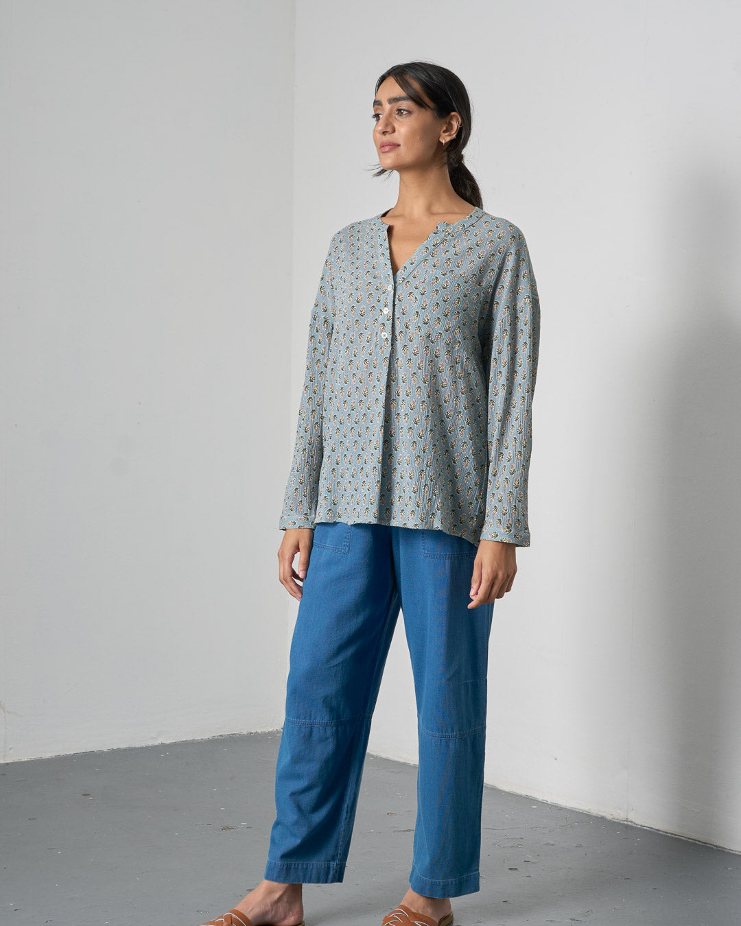 Margate Trousers - Textured Denim