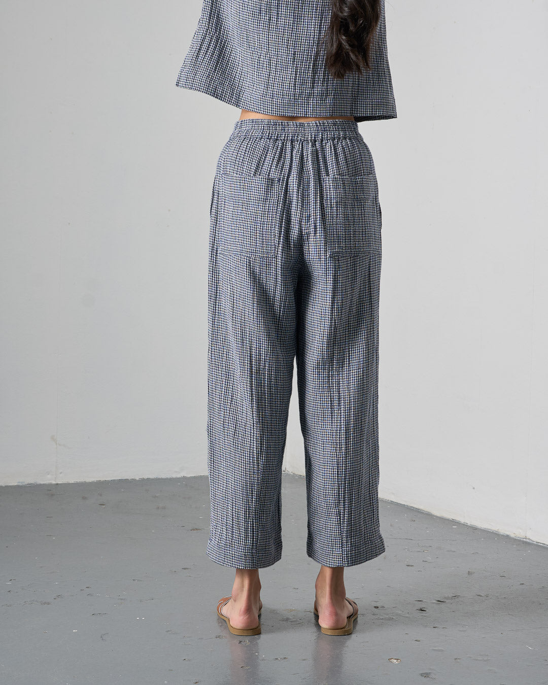 Clara Trousers - Navy Check