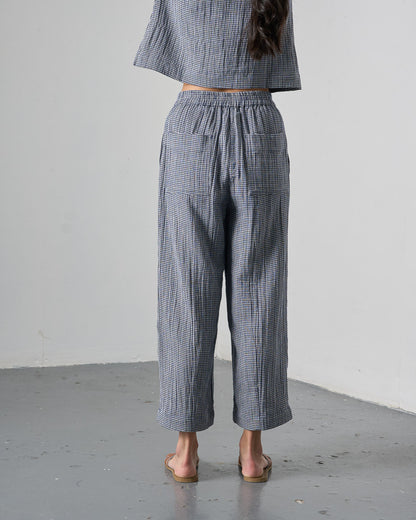 Clara Trousers - Navy Check