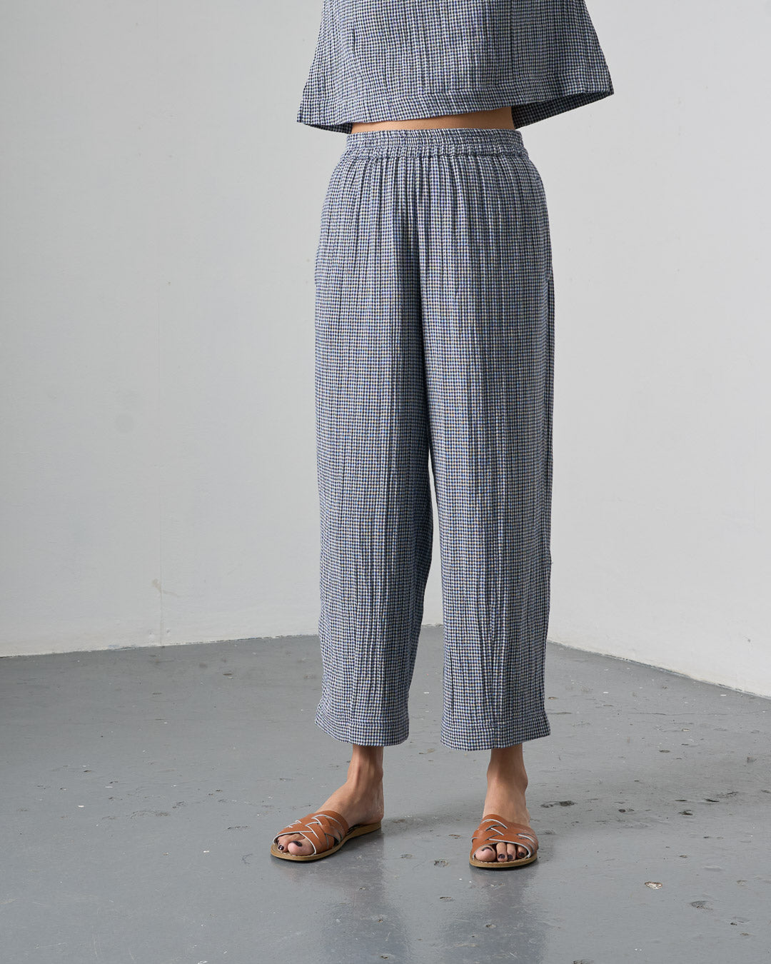 Clara Trousers - Navy Check