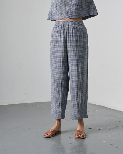 Clara Trousers - Navy Check