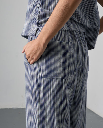 Clara Trousers - Navy Check