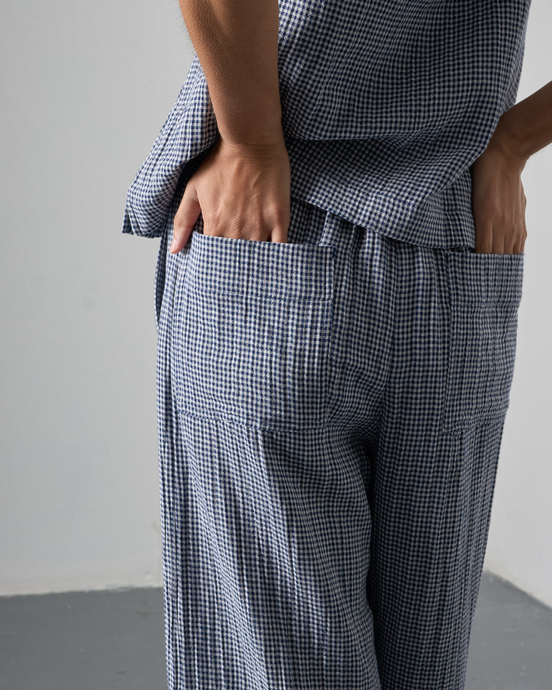 Clara Trousers - Navy Check