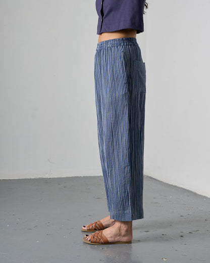 Clara Trousers - Navy Stripe