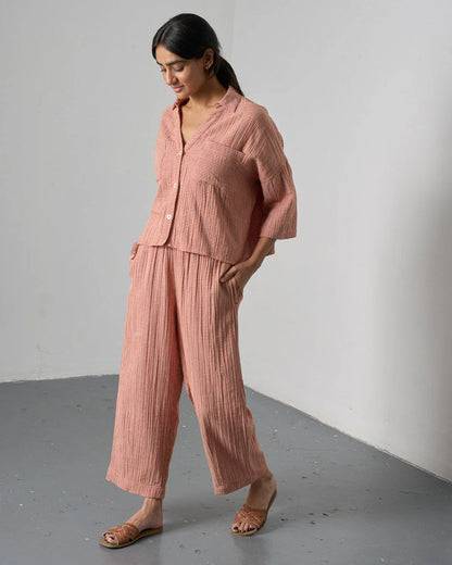 Ava Blouse Rust Check