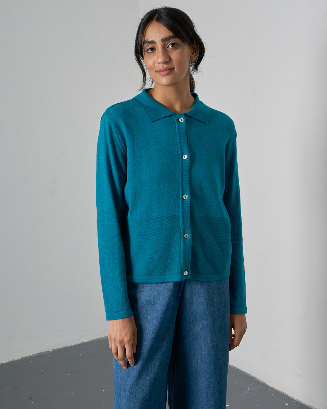 Alba Cardigan Sea Green