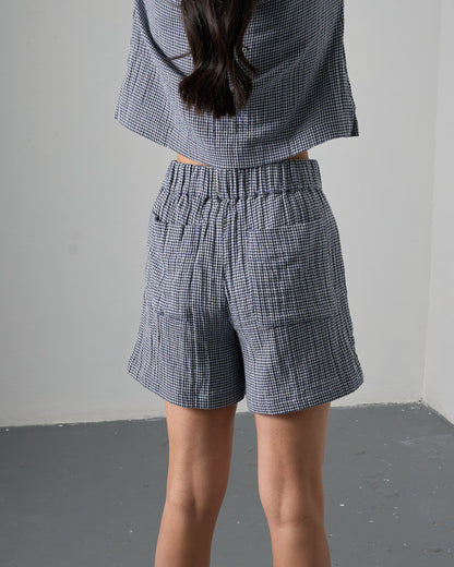 Petra Shorts - Navy Check
