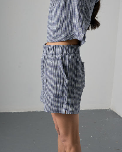 Petra Shorts - Navy Check