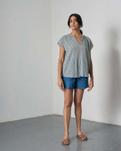 Petra Shorts - Textured Denim