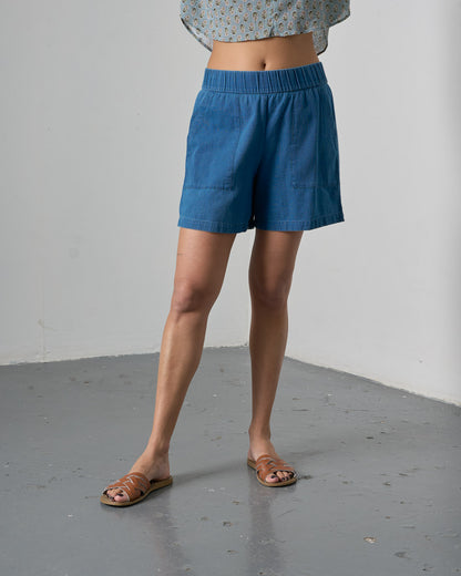 Petra Shorts - Textured Denim