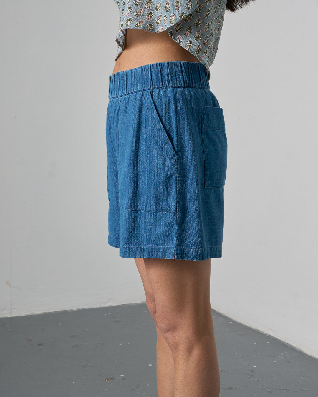 Petra Shorts - Textured Denim