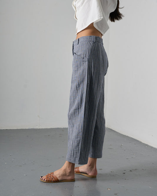 Lorren Trousers - Navy Check
