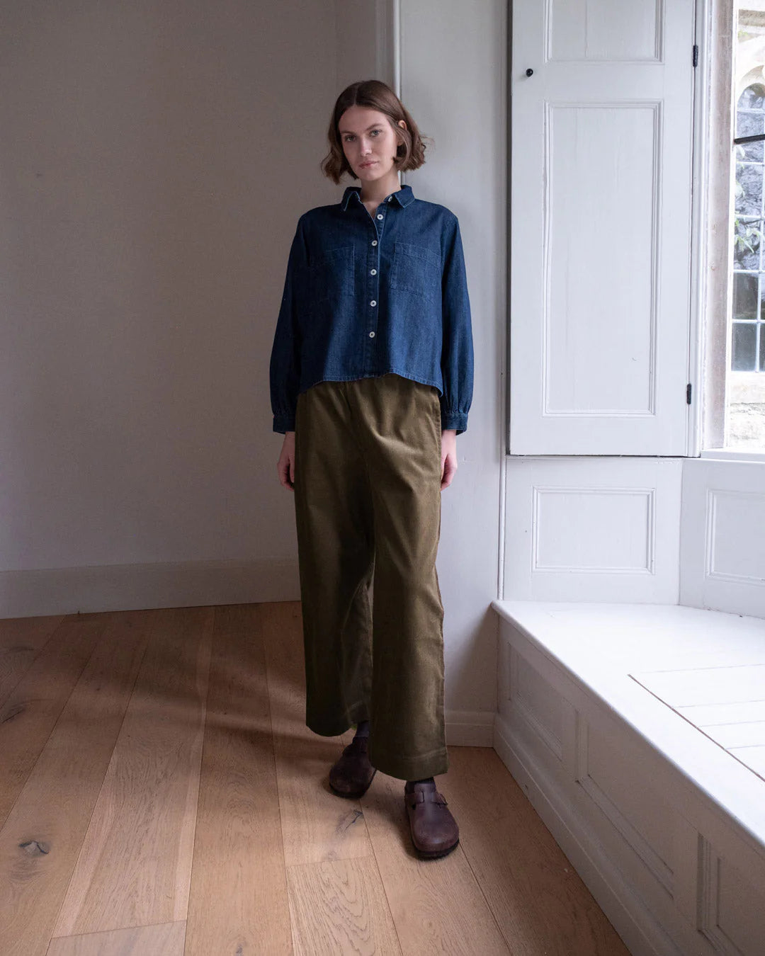 Ada Cropped Blouse Denim