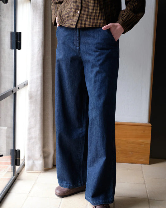 Harper Wide Leg Trousers Denim