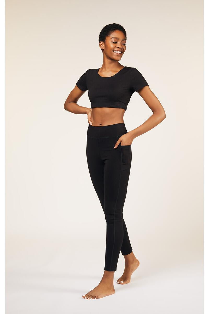 Black cotton yoga outlet pants