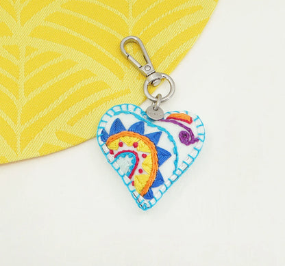 Colourful Heart Keyring