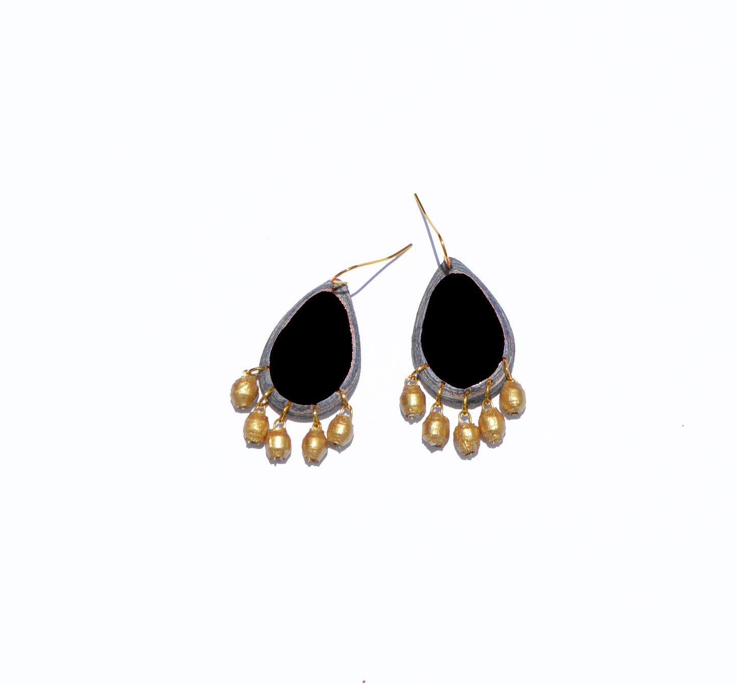 Aloe Waste Paper Earrings - Yellow