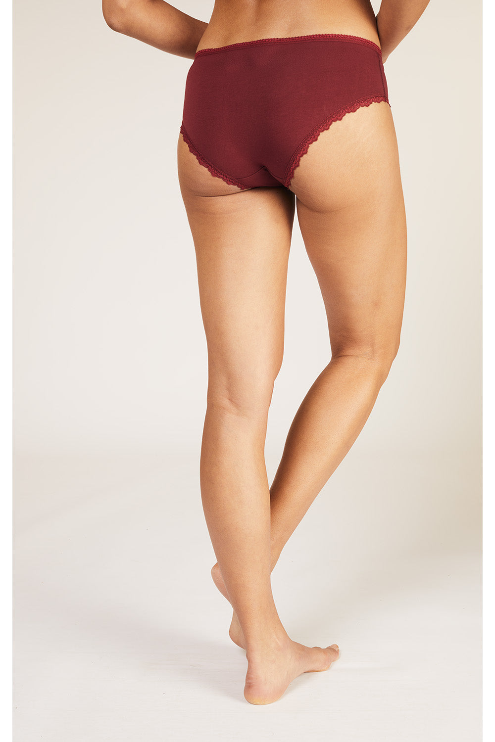 Organic Lace  Hipsters - Burgundy