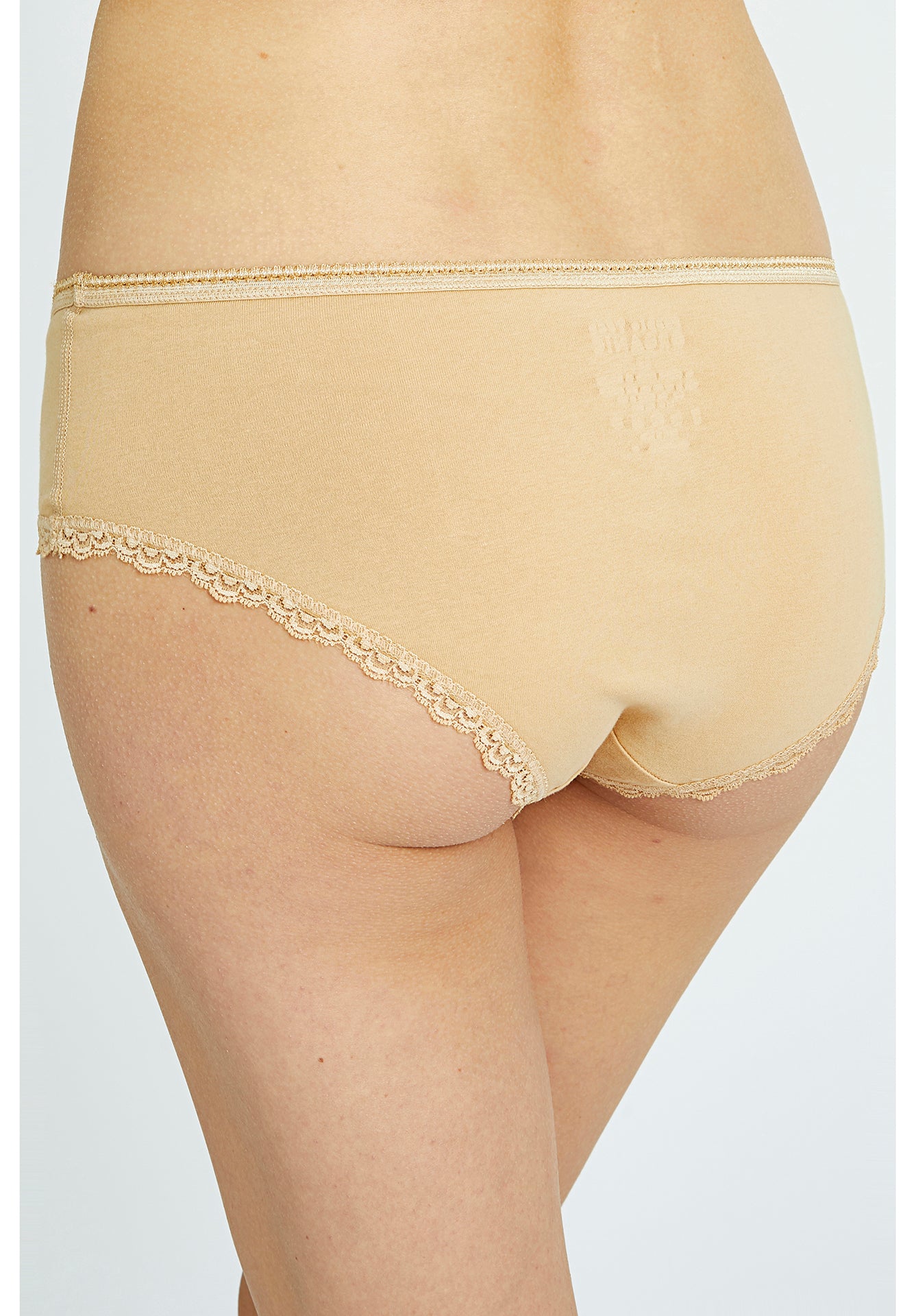 Organic Lace Hipsters - Almond