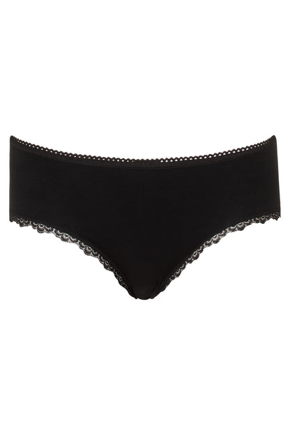 Organic Lace Hipsters - Black